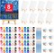 8 Pack 8 * 10In Canvas Boards for Painting, Art Canvas for Drawing with 16 Brushes & 8 Paint Trays & 16 Acrylic Paint, Mini Painting Canvas with Easel Set, Painting Kits for Adults & Kids Party
